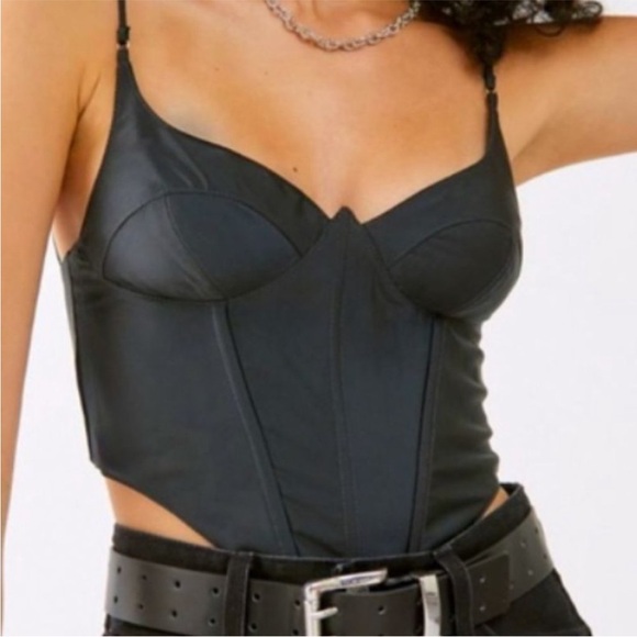 Urban Outfitters Tops - Urban Outfitters Black Karissa Bustier Corset Top Size Medium